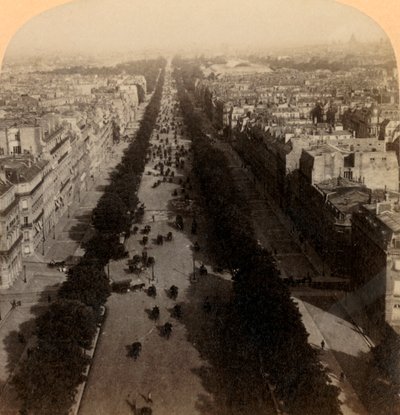 Champs Elysees, the Favorite Drive of Paris, France, 1894 by Underwood and Underwood