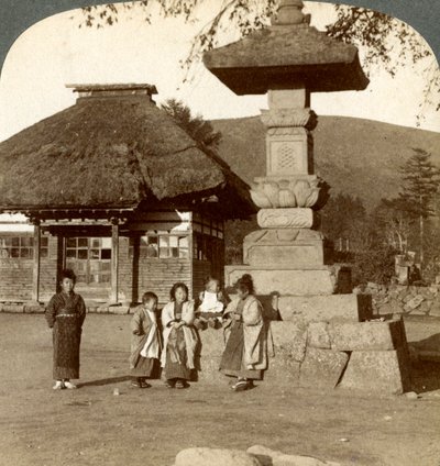 Children in the Playground of a Village School, Japan by Underwood and Underwood