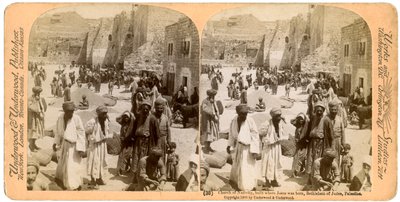 Church of the Nativity, built where Jesus was born, Bethlehem, Palestine, 1900 by Underwood and Underwood