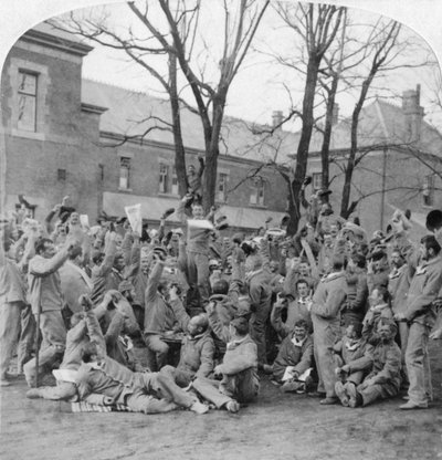 Convalescent Soldiers, General Hospital No. 10, Bloemfontein, South Africa, Boer War, 1901 by Underwood and Underwood