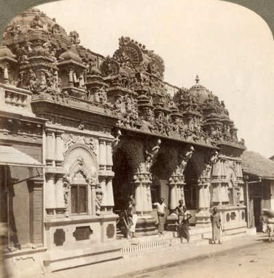 Exquisitely Carved Ornamentation of a Hindu Buddhist Temple, Colombo, Ceylon by Underwood and Underwood