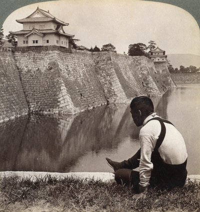 Feudal Castle of the Proud Shoguns, Osaka, Japan, 1904 by Underwood and Underwood