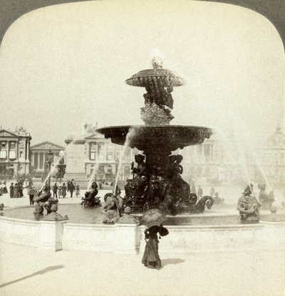 Fountain, Place de la Concorde, Paris, France by Underwood and Underwood