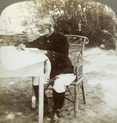 General Nogi at Japanese Headquarters, Port Arthur, Manchuria, c1904-1905 by Underwood and Underwood