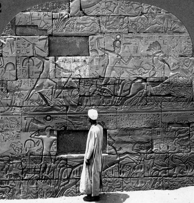 Great War Reliefs Sculptured in the Wall at Karnak Temple, Thebes, Egypt by Underwood and Underwood
