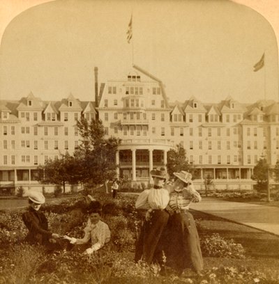 In the Beautiful Grounds of the Frontenac Hotel, Round Island, Thousand Islands by Underwood and Underwood