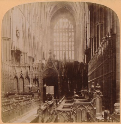 Interior of Westminster Abbey, London, England, 1896 by Underwood and Underwood