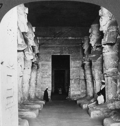 Interior of the Rock-Hewn Temple of Abu Simbel, Egypt, 1905 by Underwood and Underwood