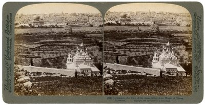 Jerusalem, as Seen from the Mount of Olives, Palestine by Underwood and Underwood
