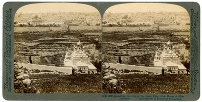 Jerusalem, as seen from the Mount of Olives, Palestine, 1901 by Underwood and Underwood