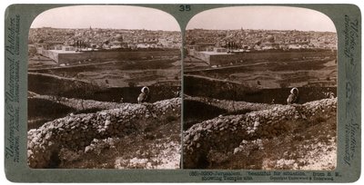 Jerusalem, as Seen from the South-East, Showing the Site of the Temple, Palestine by Underwood and Underwood