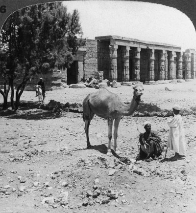 Looking North to the Temple of Sethos I, Thebes, Egypt by Underwood and Underwood