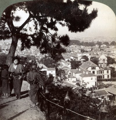 Looking South-East from the Pine Crowned Heights of Suwa-yama over Kobe, Japan by Underwood and Underwood