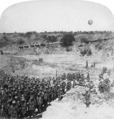 Lord Roberts infantry crossing the Zand River, South Africa, 1900 by Underwood and Underwood