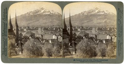 Lucerne and Mount Pilatus, Switzerland, 1903 by Underwood and Underwood
