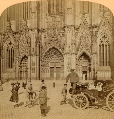 Main Portal and Elaborately Ornamented Façade, Cathedral, Cologne, Germany, 1902 by Underwood and Underwood
