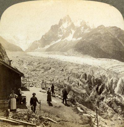 Mer de Glace from the Chapeau, near Chamonix, France by Underwood and Underwood