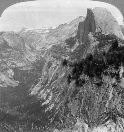 Mirror Lake, Half Dome and Clouds Rest, Yosemite Valley, California, USA by Underwood and Underwood