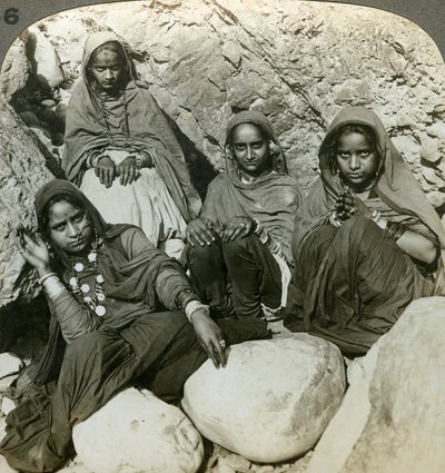 Native Bhujji Girls, River Sutlej, Himalayas, India by Underwood and Underwood