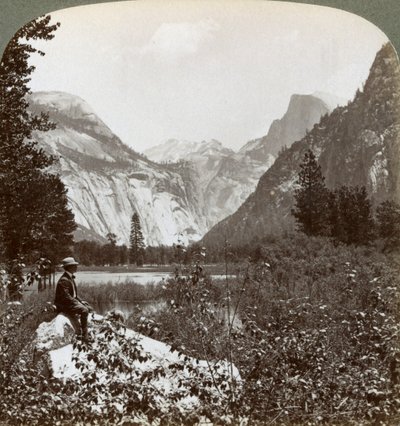 North Dome, Half Dome and Clouds Rest, Yosemite Valley, California, USA by Underwood and Underwood