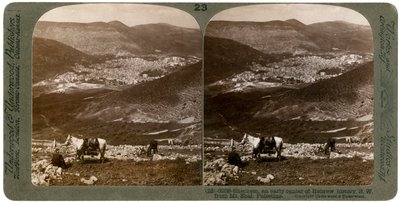 Shechem, South-West from Mount Ebal, Palestine, 1900s by Underwood and Underwood