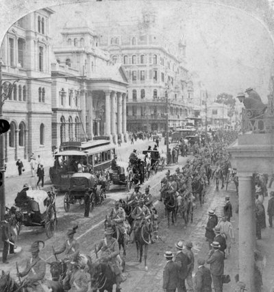 South African Light Horse, Cape Town, South Africa, 2nd Boer War, 1900 by Underwood and Underwood