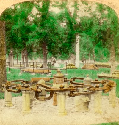 The Great Chain, Trophy Point, West Point, New York, USA by Underwood and Underwood