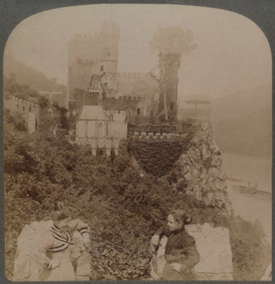 The Rheinstein, Most Picturesque of Rhenish Castles - N. from S. Wall of Bastion, Germany by Underwood and Underwood