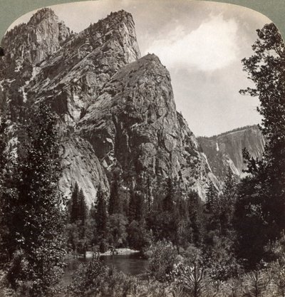 The Three Brothers, Yosemite Valley, California, USA by Underwood and Underwood