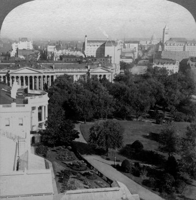 The White House and the Treasury Building, Washington DC, USA by Underwood and Underwood