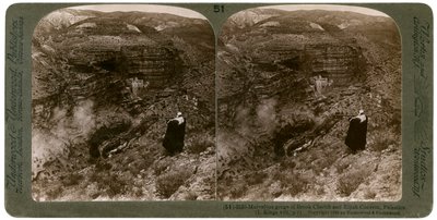 The Gorge of Brook Cherith and Elijah Convent, Palestine by Underwood and Underwood