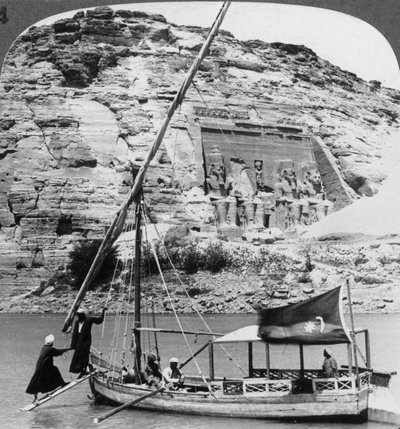 The Grotto Temple of Abu Simbel, Seen from the Nile, Egypt by Underwood and Underwood