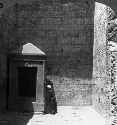 The Holy of Holies and Shrine for the Divine Image, Temple of Edfu, Egypt, 1905 by Underwood and Underwood