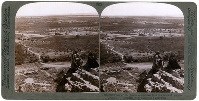 The plain of the River Jordan, as seen from the ruins of ancient Jericho, Palestine, 1903 by Underwood and Underwood