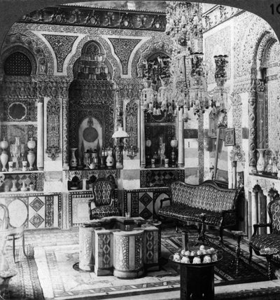 The Reception Room of a Pasha, Damascus, Syria by Underwood and Underwood
