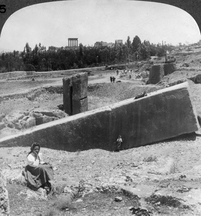 The Ruins of Baalbek, Syria, 1900 by Underwood and Underwood