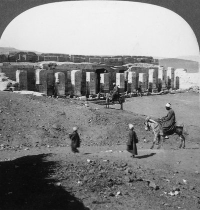 The Temple of Sethos I, Abydos, Egypt 1905 by Underwood and Underwood