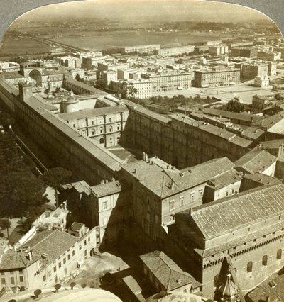 Vatican Palace from the dome of St. Peter
