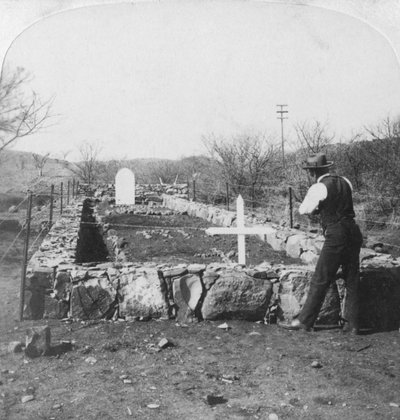 Where the Fallen Heroes Lie, Foot of Harts Hill, Colenso, South Africa, Boer War, 1901 by Underwood and Underwood