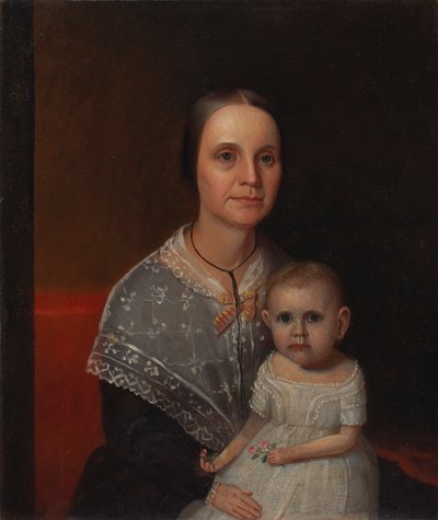 Portrait of a Mother and Child by Unidentified