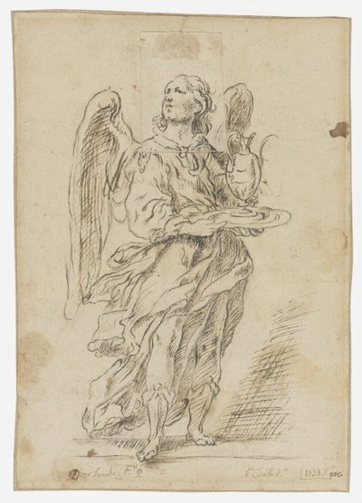 An Angel Holding a Tray with an Oil Pitcher by Unknown