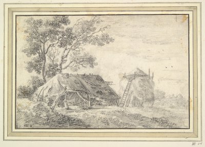 Barn and Haystack by Unknown