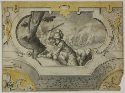 Battle Scene (for Overdoor Decoration) by Unknown