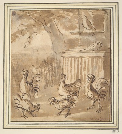 Cocks and Pigeons by Unknown