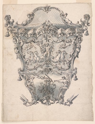 Design for a Back Panel of a Coach by Unknown