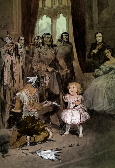 Infant Edward VII Plays with Ojibwe Chiefs by Unknown