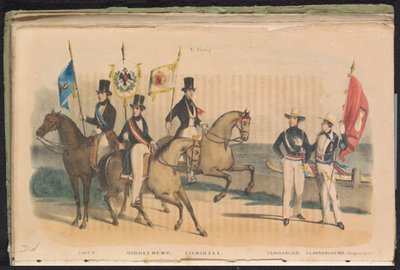 Costumes and Banners of the Honor Guards of Goes, Middelburg, Zierikzee, and Vlissingen, 1840-1842 by Unknown