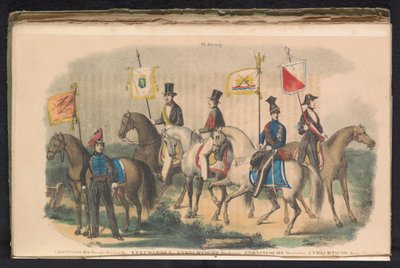 Costumes and Banners of the Honor Guards of Groningen, Leeuwarden, and Utrecht, 1840-1842 by Unknown