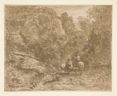 Horseman in the Forest and Traveler on Foot by Unknown