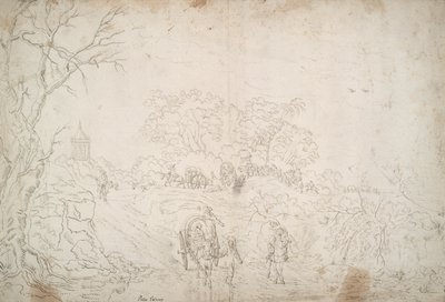 Landscape with Caravan by Unknown
